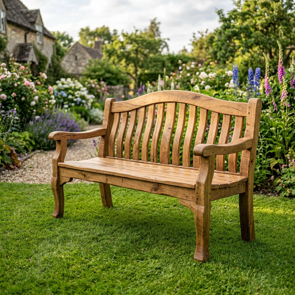 2m MOON Oak Bench